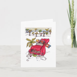 Flamingo Tree Holiday Notecard