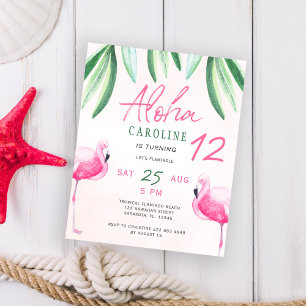 Flamingo tropical Aloha kids budget birthday party