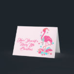 Flamingo Tropical Beach Christmas Wishes Holiday Card<br><div class="desc">Have Yourself a Merry Little Christmas Flamingo Tropical Beach Flowers Holiday greeting card. Cute pink flamingo with colourful tropical flowers.  Perfect for flamingo lovers sending Christmas cheer for the holiday season from Florida or any warm coastal area.</div>