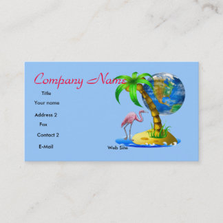 Flamingo Tropical Business Card