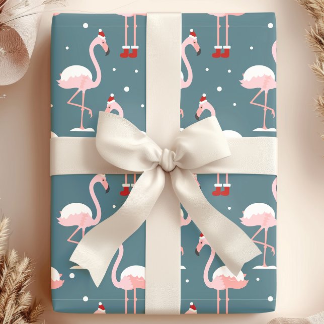 Flamingo Tropical Christmas Wrapping Paper (Creator Uploaded)