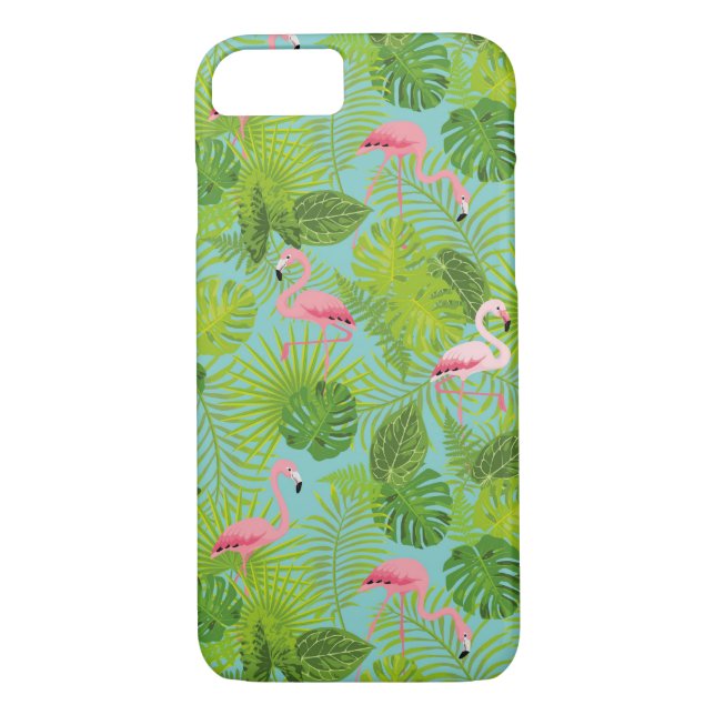 Flamingo Tropical iPhone Case Cover (Back)