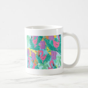 Flamingo Tropical Jungle Pattern Coffee Mug