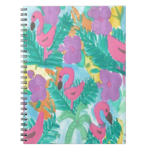 Flamingo Tropical Jungle Pattern Notebook