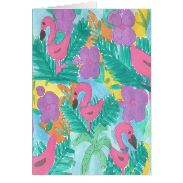 Flamingo Tropical Jungle Print (Front)