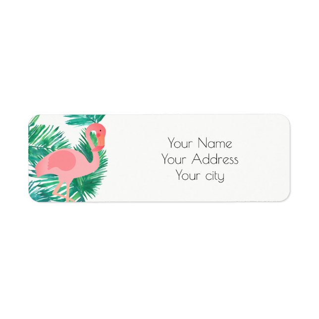 flamingo tropical leaves (Front)