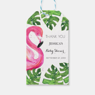 Flamingo Tropical Pink Baby Shower Party Favour Gift Tags