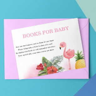Flamingo Tropical Pink Books for baby Enclosure Card