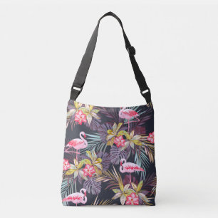 Flamingo Tropical: Summer Seamless Pattern Crossbody Bag