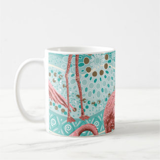 Flamingo Tropical: Vintage Floral Wallpaper Coffee Mug