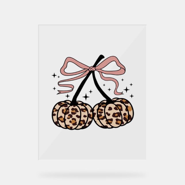 Flamingo Turkey Cute Flamingo Turkey Fall Leaf Tha Acrylic Sign (Front)