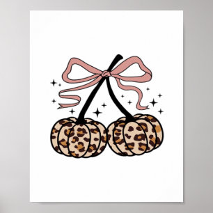 Flamingo Turkey Cute Flamingo Turkey Fall Leaf Tha Poster