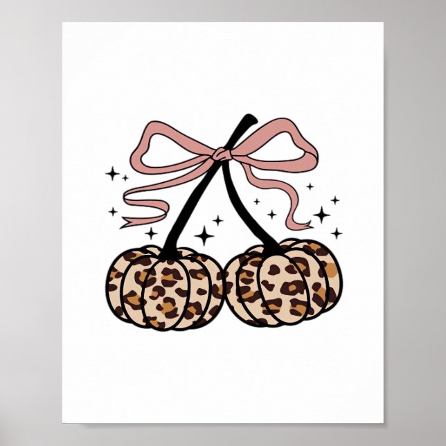 Flamingo Turkey Cute Flamingo Turkey Fall Leaf Tha Poster (Front)