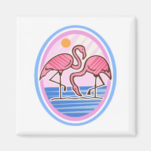 Flamingo Twins Magnet