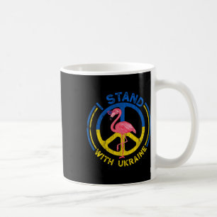Flamingo Ukraine I Stand With Ukraine Flag Support Coffee Mug