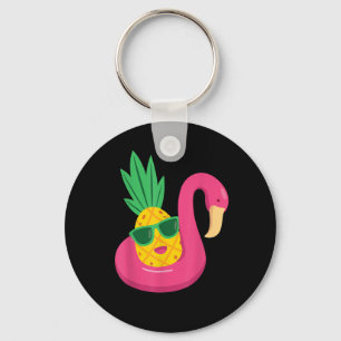 Flamingo Upside Down Pineapple Swinger Men & Wome Key Ring
