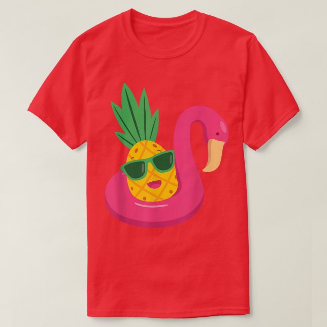 Flamingo Upside Down Pineapple SwingerMen & Women  T-Shirt (Design Front)