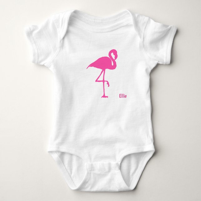 Flamingo Vest Baby Bodysuit (Front)