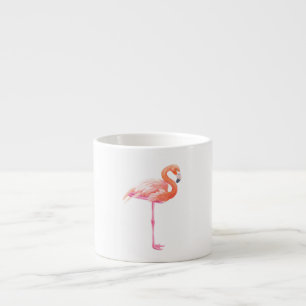 Flamingo watercolor espresso cup