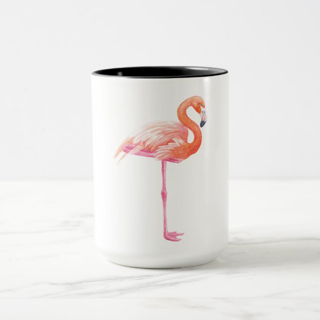 Flamingo watercolor mug (Center)