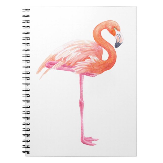 Flamingo watercolor notebook (Front)