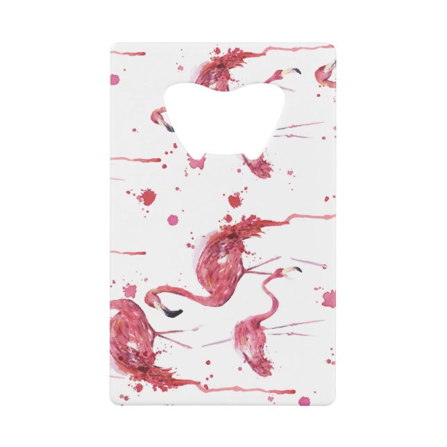 Flamingo watercolor pattern, vibrant design. (Front)