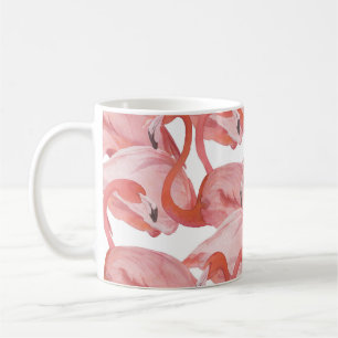 Flamingo Watercolor: Seamless Pattern Coffee Mug
