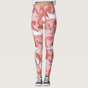 Flamingo Watercolor: Seamless Pattern Leggings
