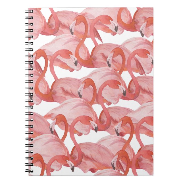 Flamingo Watercolor: Seamless Pattern Notebook (Front)