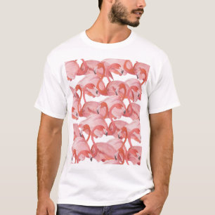 Flamingo Watercolor: Seamless Pattern T-Shirt