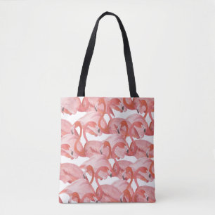 Flamingo Watercolor: Seamless Pattern Tote Bag