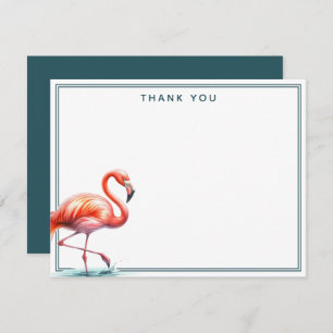 Flamingo Watercolor Thank You Card