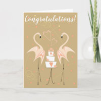 Flamingo Wedding Congratulations