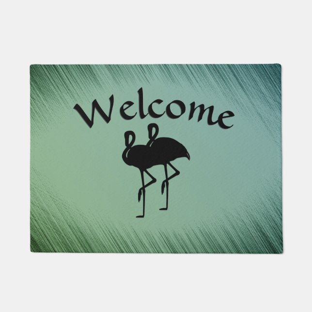 Flamingo Welcome Mat (Front)