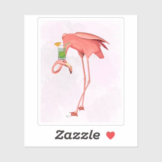 Flamingo with a Cocktail (Sheet)