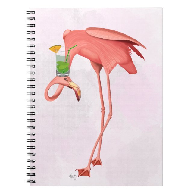 Flamingo with a Cocktail Notebook (Front)
