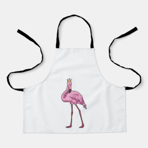 Flamingo with Crown Apron