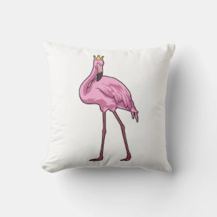 Flamingo with Crown Cushion
