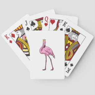 Flamingo with Crown Playing Cards