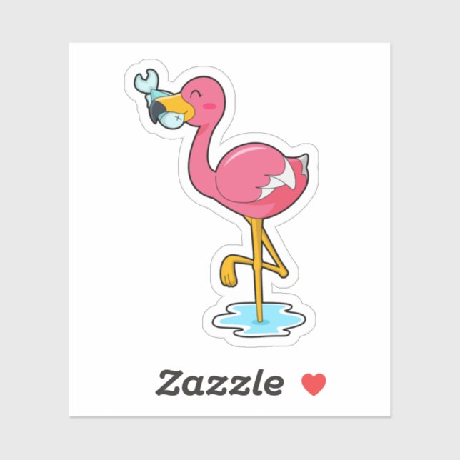 Flamingo with Fish (Sheet)