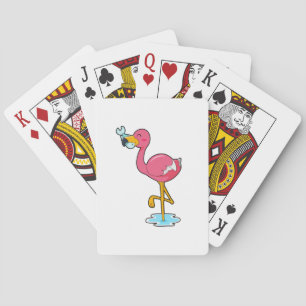 Flamingo with Fish Playing Cards