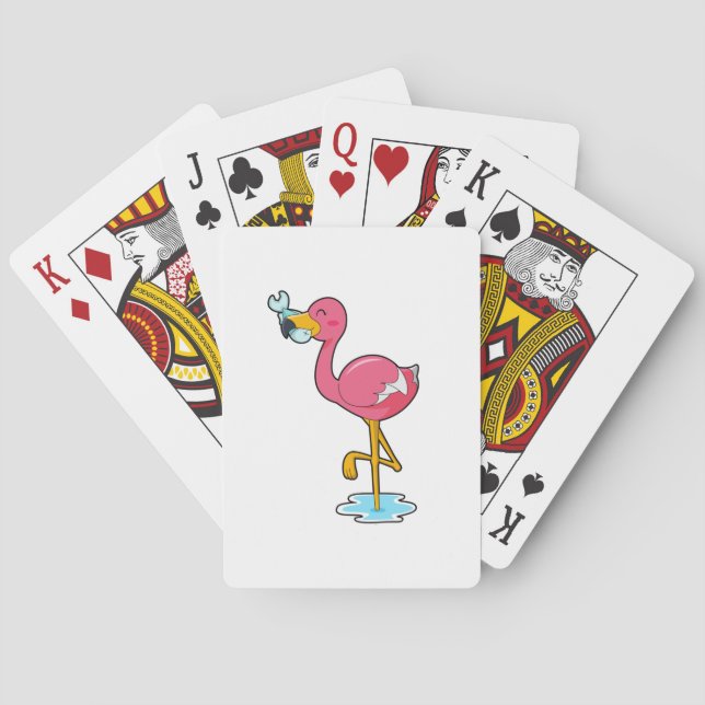 Flamingo with Fish Playing Cards (Back)