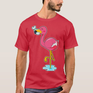 Flamingo With Fish  T-Shirt