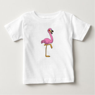 Flamingo with Glasses Baby T-Shirt