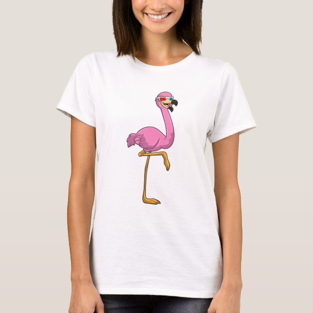 Flamingo with Glasses T-Shirt (Front)