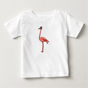 Flamingo with Hat Baby T-Shirt