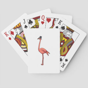 Flamingo with Hat Playing Cards