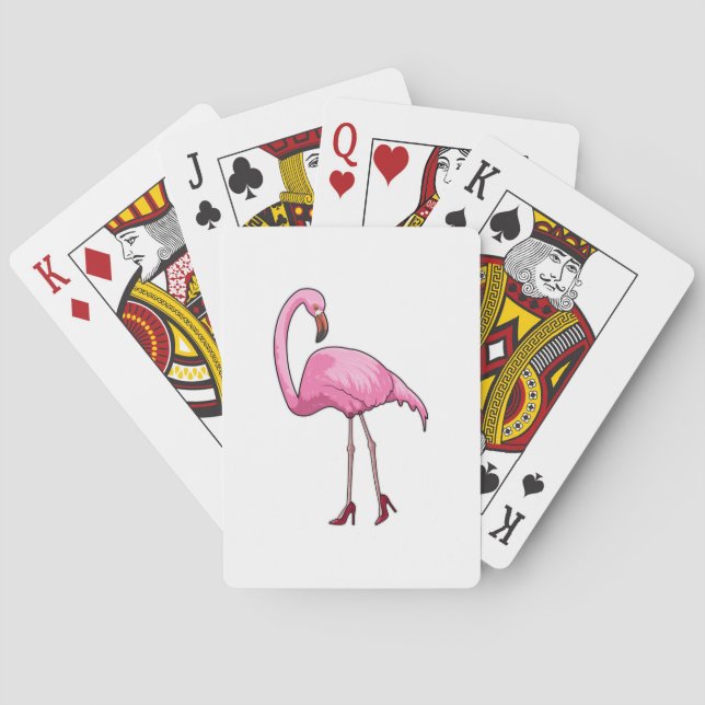 Flamingo with High heels Playing Cards (Back)