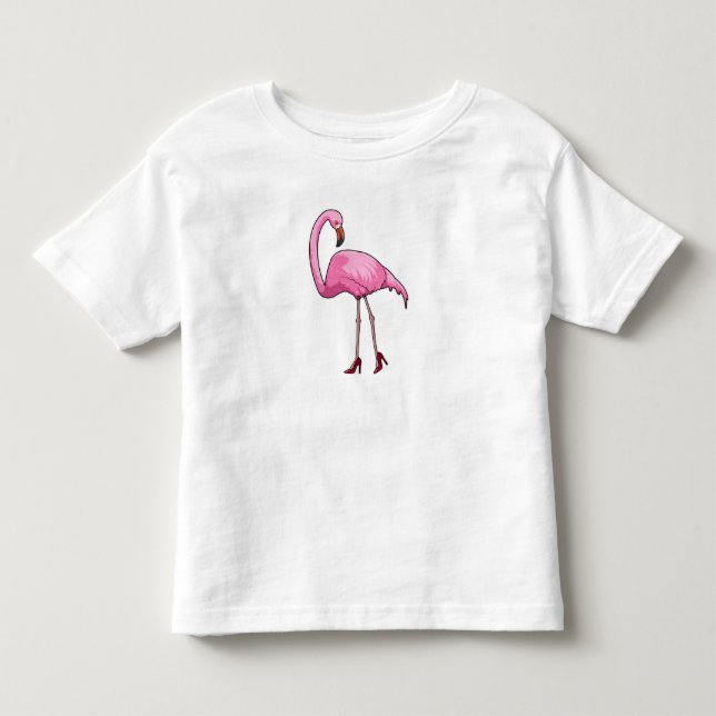 Flamingo with High heels Toddler T-Shirt (Front)