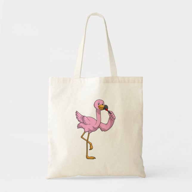 Flamingo with Lipstick Tote Bag (Front)